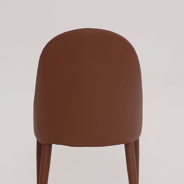 Silla sin brazos inclinada curvada de cuero moderna Silla Parsons con acabado mate para Brasserie