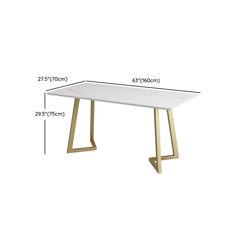 Rectangle Dining Table Set 1/2/5 Pieces Metal Dinette Set for Home