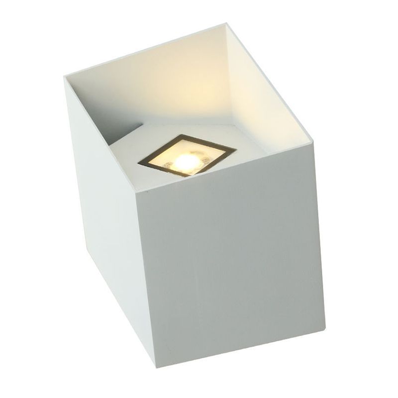 Geometric Shape Wall Lamp Modern Style Metal 2 Lights Wall Lights in White/Black