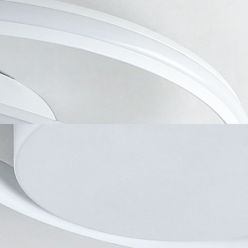 Curling Flush Mount Deckenleuchte einfache Aluminium -LED -LED -Leuchte Leuchte für Schlafzimmer