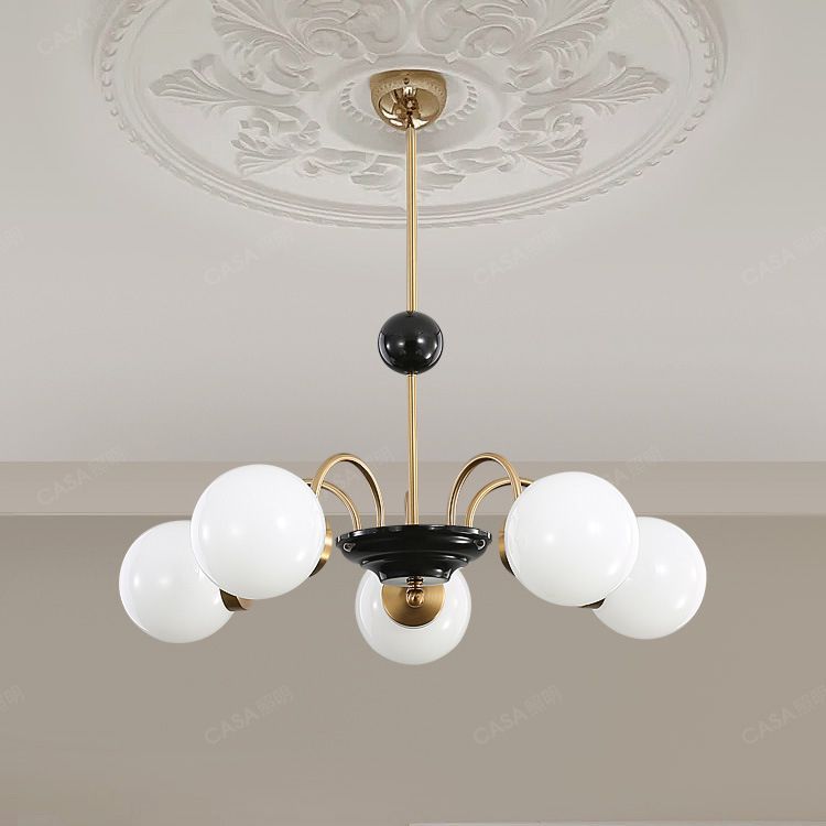 Modern Dining Room Lighting Glass Chandelier Light Fixtures Cafe Restaurant Hanging Chandelier