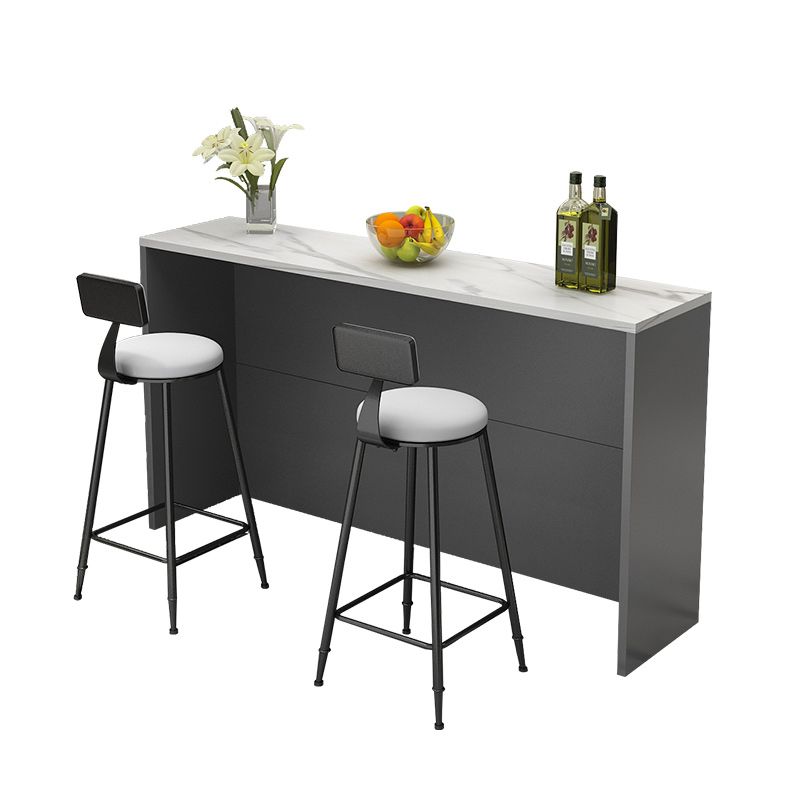 Indoor Contemporary Bar Dining Table Rectangle Stone Bar Table