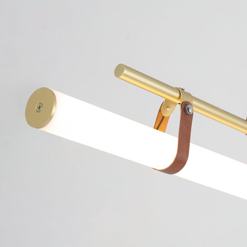 1 Light Linear Island Lighting Fixtures Contemporary Metal Island Pendants for Kitchen