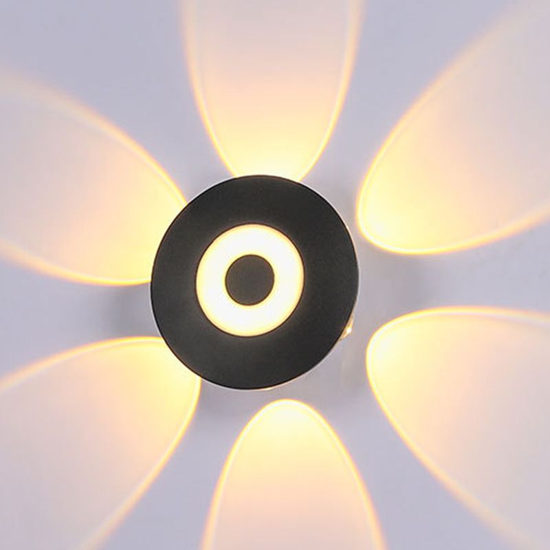 Aravera de pared de LED redonda de pared de aluminio de estilo moderno para al aire libre