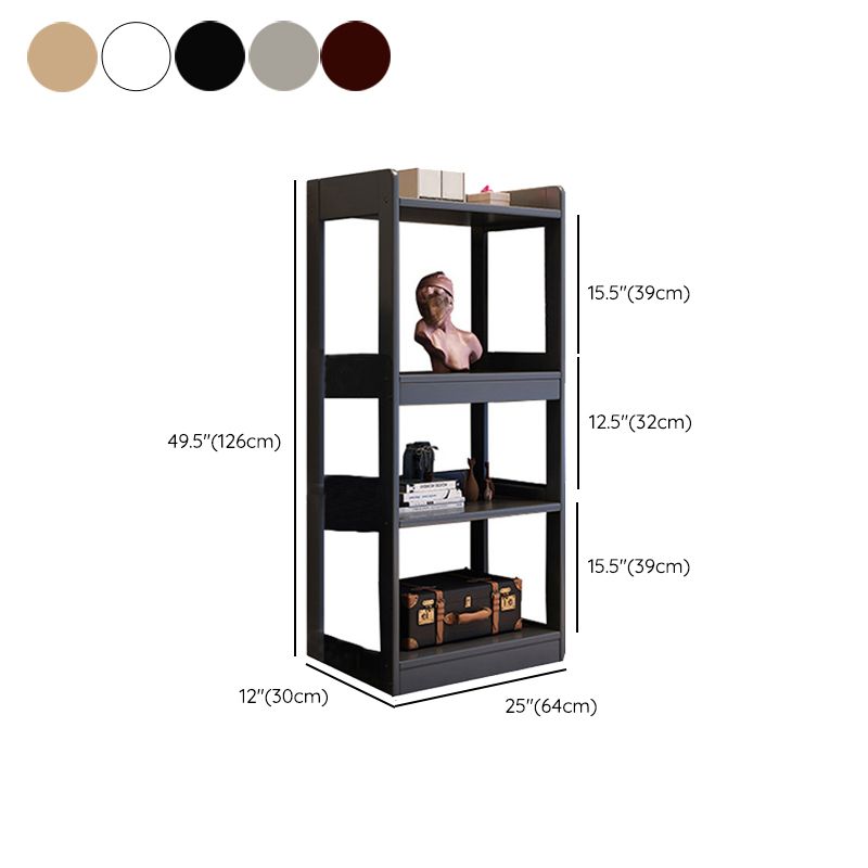 Scandinavian Style Bookshelf Open Back Standard Wooden Bookcase