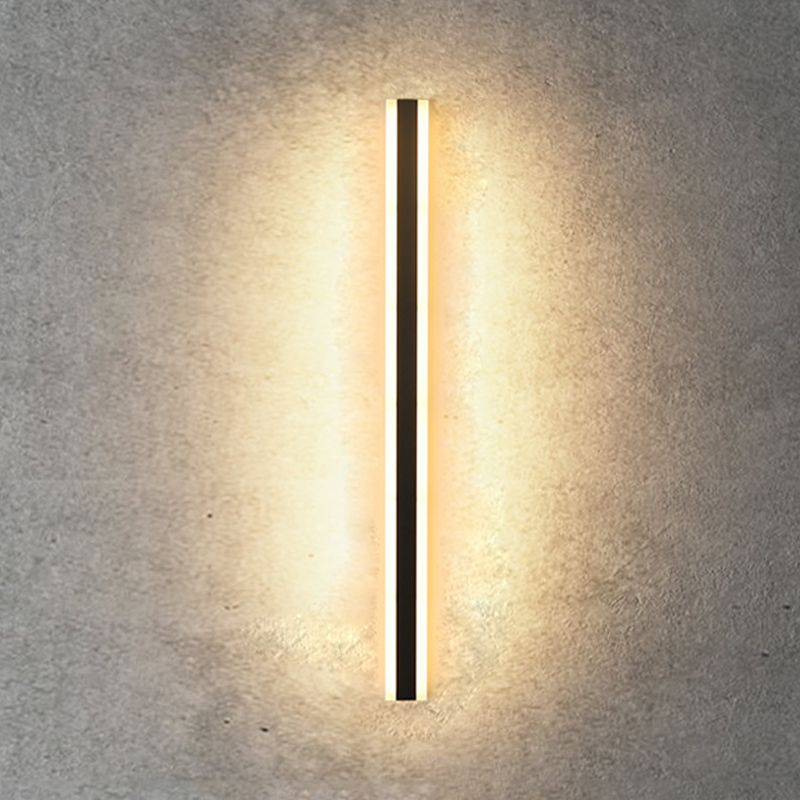 Linearer Schatten moderner Stil Wandleuchten Metall Einleichte Wandmontage Beleuchtung in Schwarz