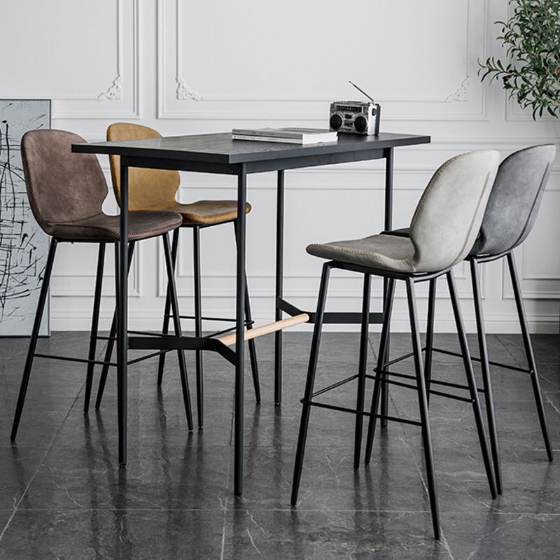Zeitgenössischer Barhocker aus Kunstleder, 41,5 Zoll, Barhocker für den Innenbereich (2er-Set)