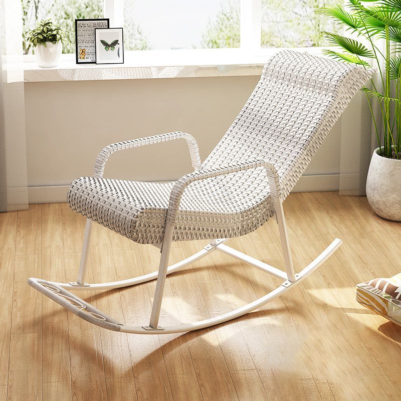 Rattan Outdoor Rocking Chair Contemporary Spindle Rocker Chair