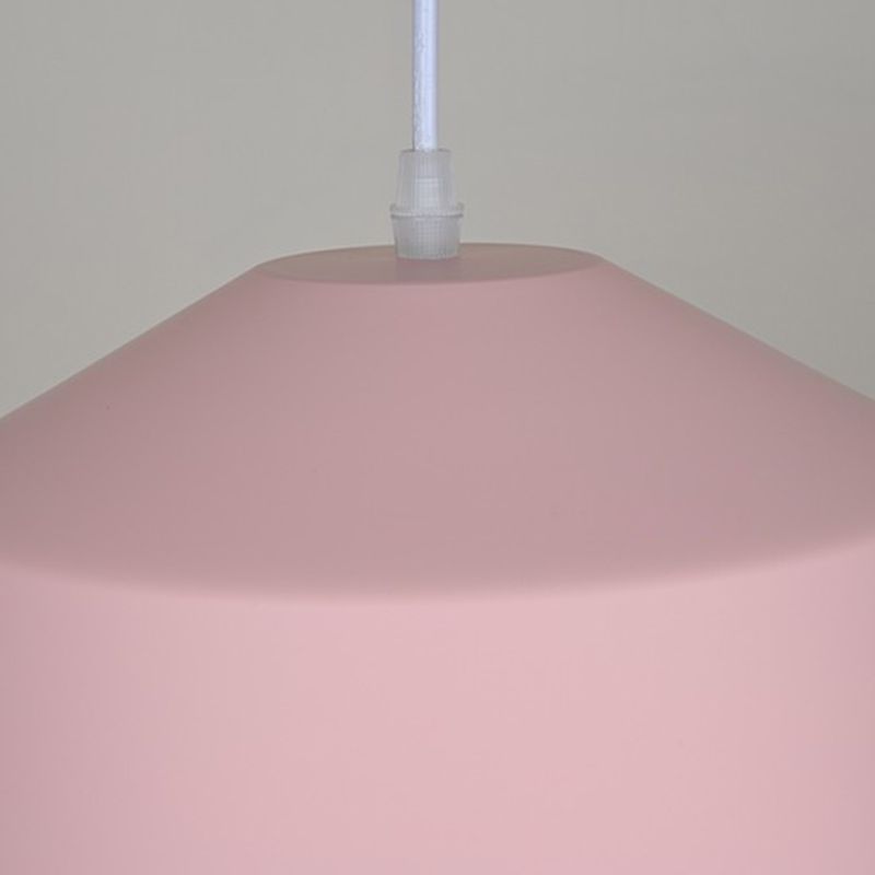 Bowl Shape Hanging Lighting Modern Macaron Style Metal 1 Pendre clair pour l'hôtel