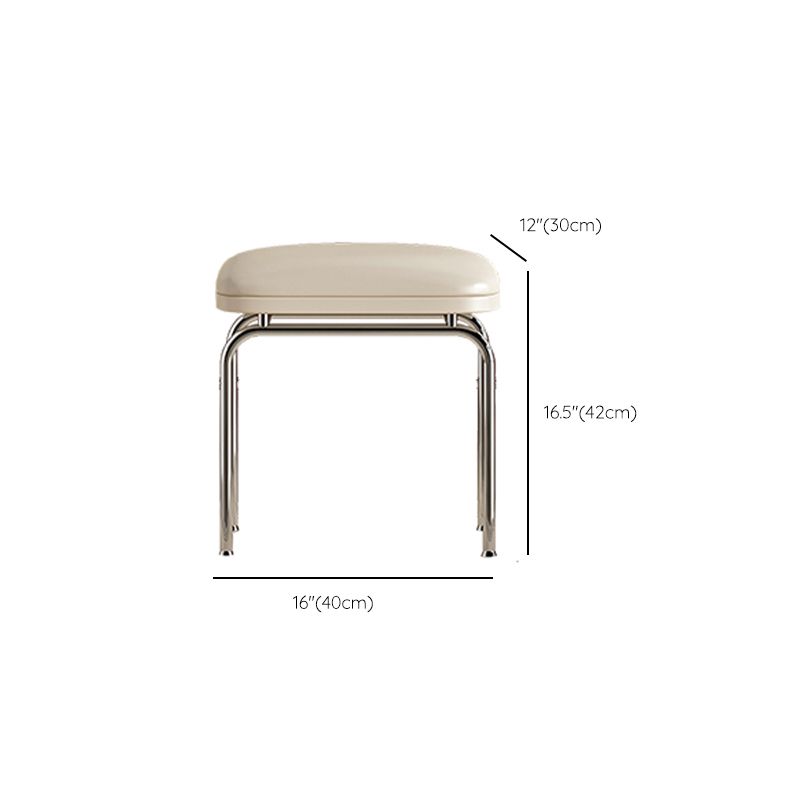 2 Drawers Stainless Steel Makeup Table Desk Vanity for Women - 29.5" H