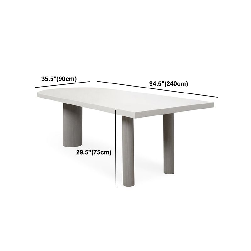 Free Form Solid Wood Dining Table Simplicity 3 Legs Table for Dining Room
