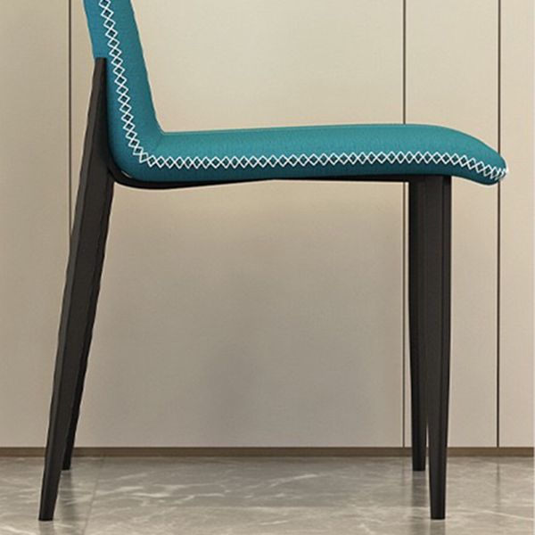 Ensemble de chaises scandinaves en métal, cuisine, salle à manger, chaise d'appoint à dossier solide (Ensemble de 4)