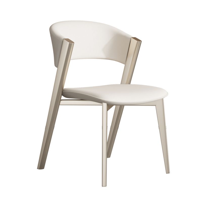 Modern Side Chair Metal Open Back Dining Room Chair for Brasserie
