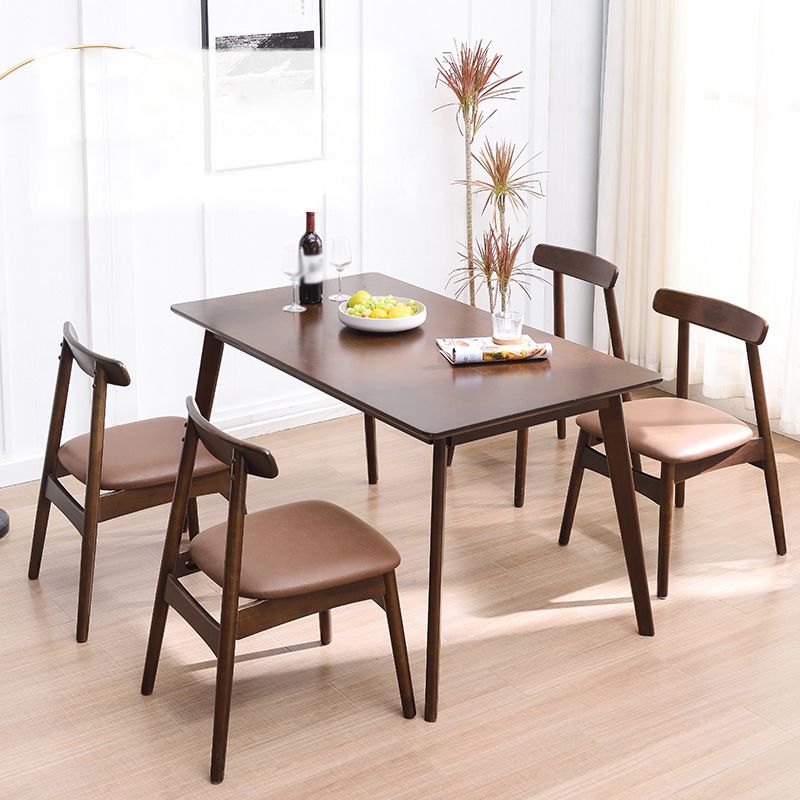 Silla lateral de madera industrial para comedor, cocina, silla con respaldo abierto