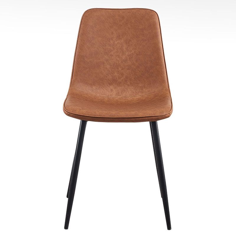 Sillas de estilo moderno, silla sin brazos con patas de metal para cocina