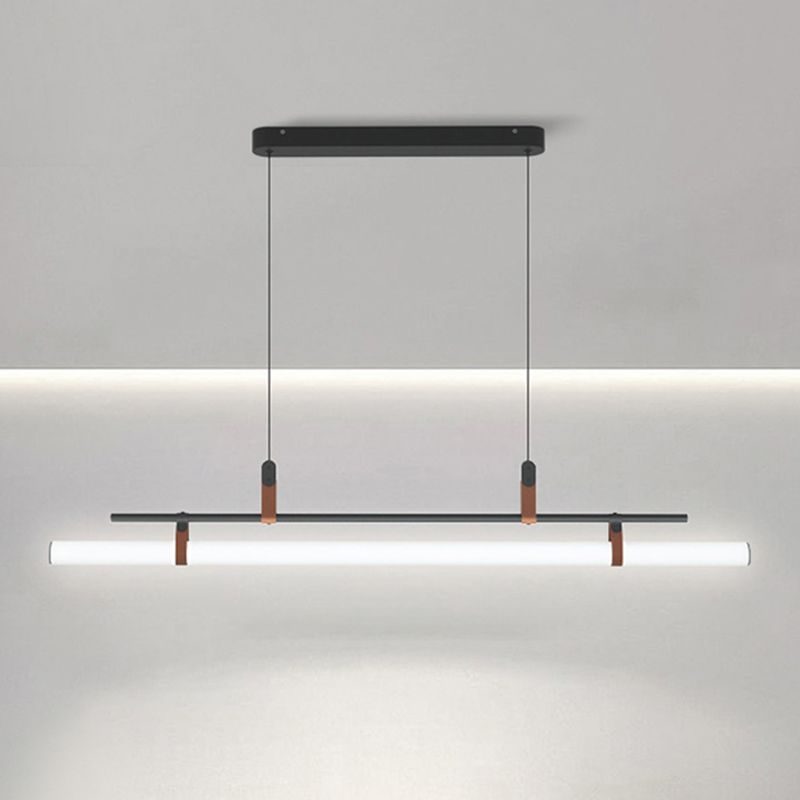 Modern Style Linear Shape Island Light Metal 1 Light Pendant Light