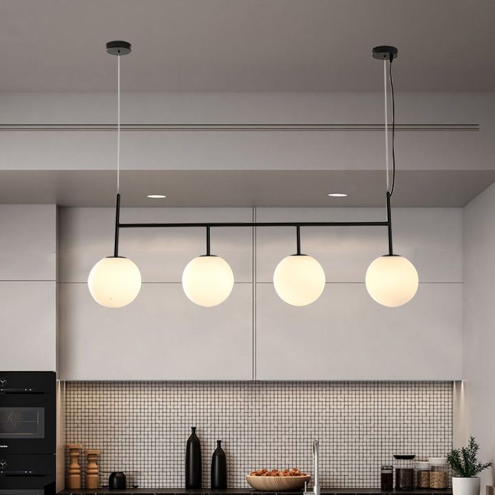 Nordic Modern Pendant Lamp Glass Shade Chandelier Light Fixture for Dining Room Kitchen