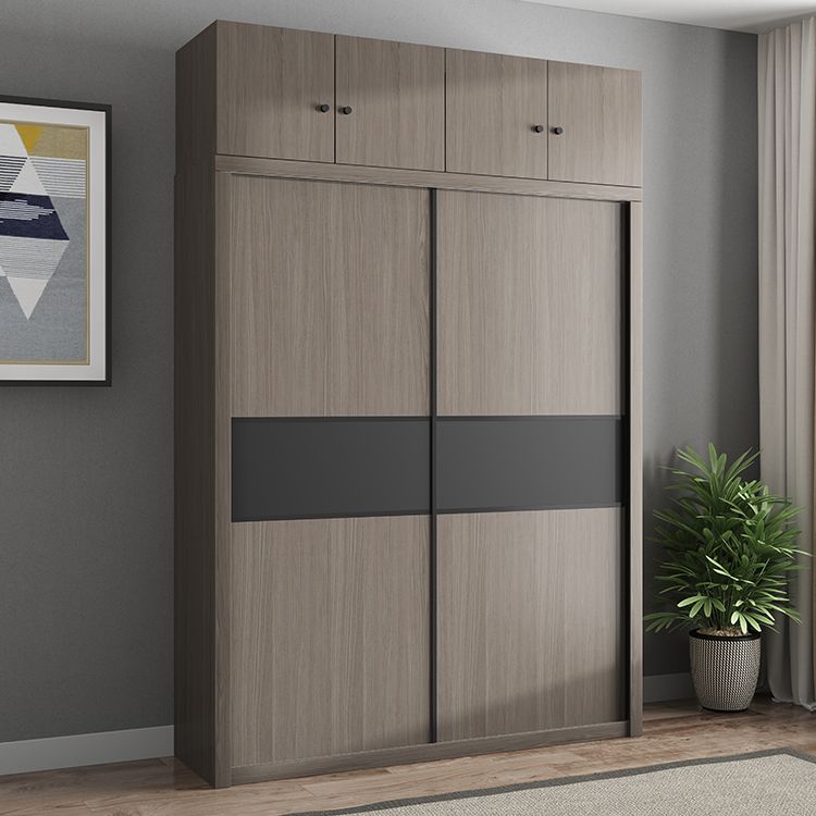 Engineered Wood Wardrobe Armoire With Shelves Modern Wardrobe Closet