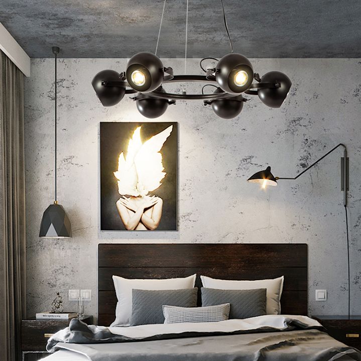 Assayements d'éclairage rond Postmodern Chandelier pour salle à manger du salon