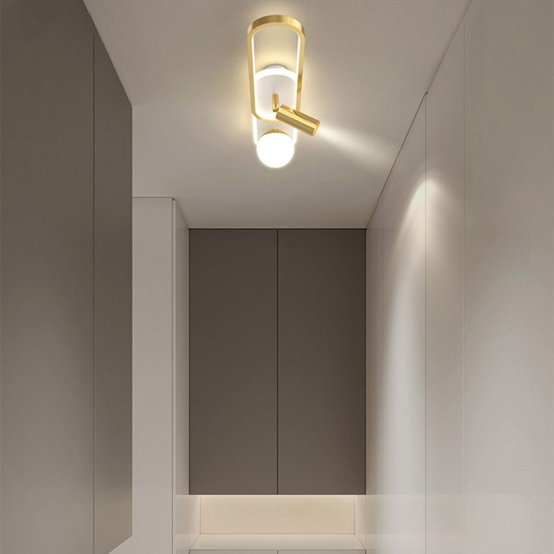 Linear Flush Mount Light Fixture Modern Metal Flush Light for Living Room