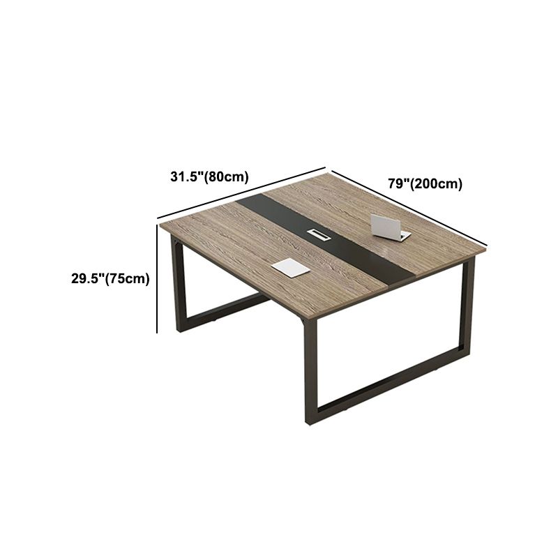 Modern Style Manufactured Wood Office Desk Rectangular Desk with Metal Sled