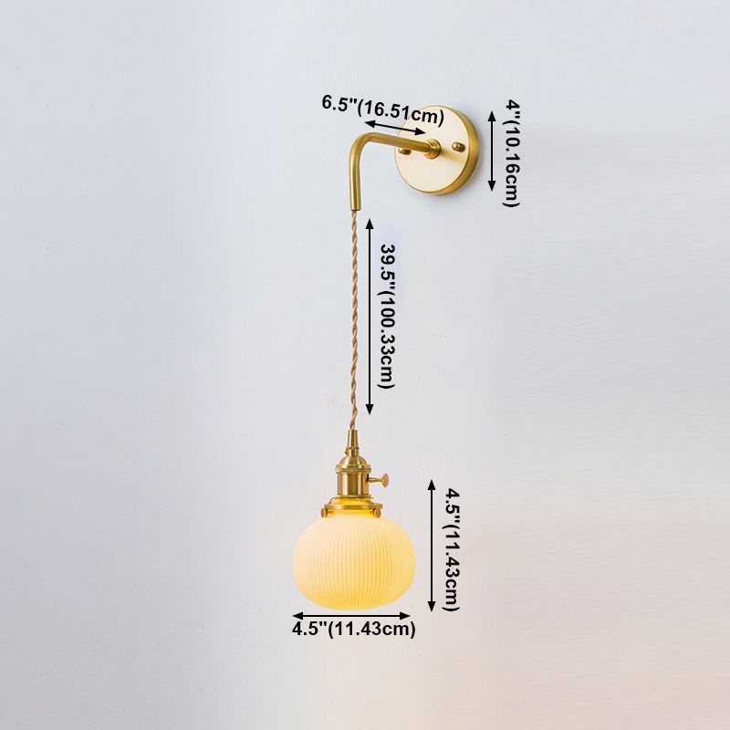 Sentón de vidrio pared apliques moderno 1 cabeza de pared montada en la pared