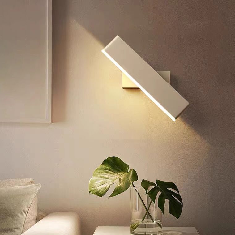 Single Black/White Modern Wall Mounted Sconce LED Wall Light for Bedroom
