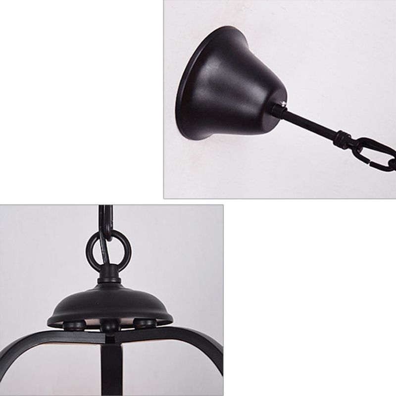 Black Swirled Arm Pendant Lighting Classic-Style Metal 3/5/6 Lights Living Room Chandelier