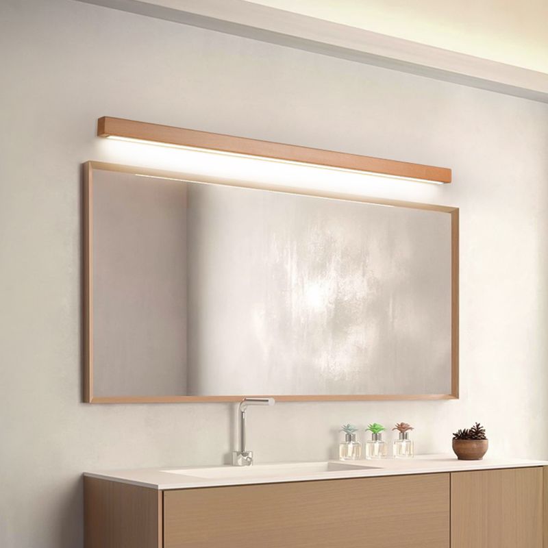 Modern Minimalist Style Linear Wall Mounted Light Fixture Wood Wall Light Sconces for Living Room