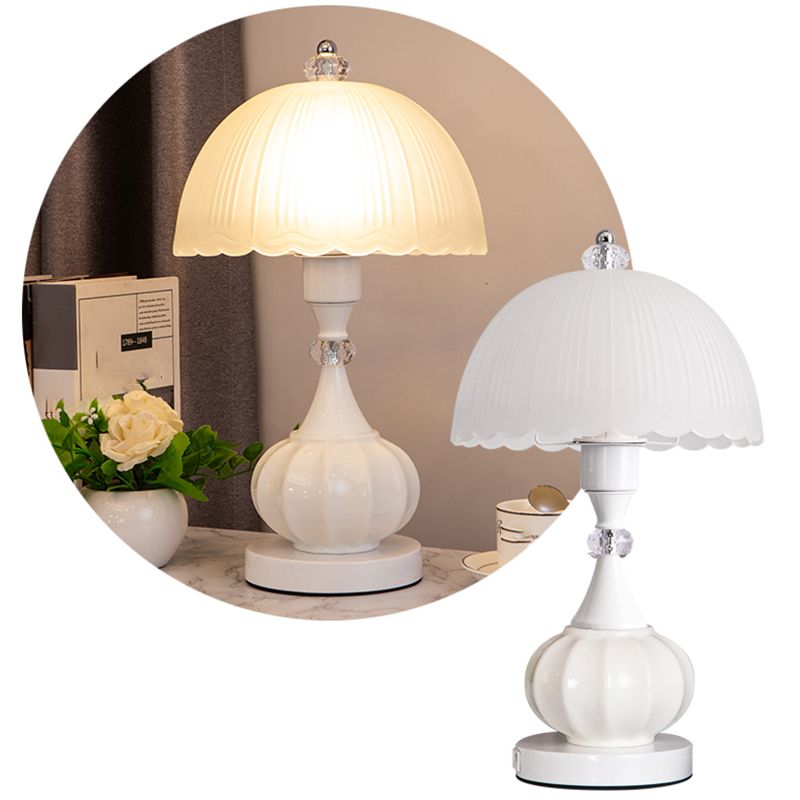 Minimalistisch hemisferisch tafellamp glas 1 hoofd slaapkamer nachtkastje licht