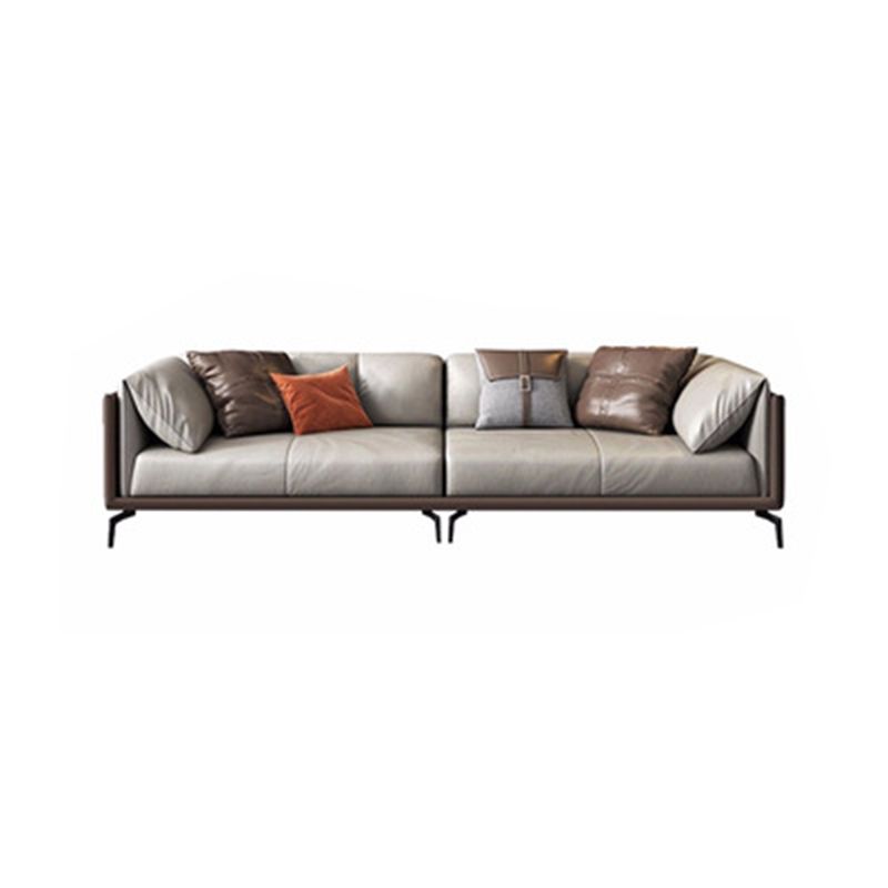 Modern Cushions Sofa 33.5" D Tuxedo Arm Sofa for Living Room