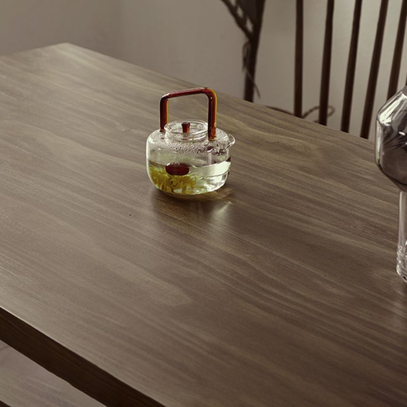 Modern 1/2/3/5 Pieces Dining Set Rectangle Double Pedestal Dinette Set in Natural