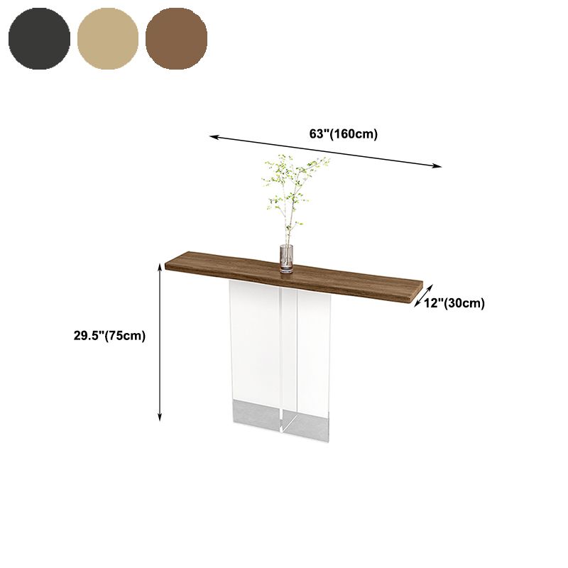 Contemporary Acrylic Console Table 11.8" W Rectangle End Table
