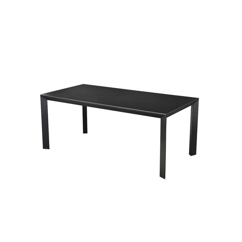 Industrial Dining Sintered Stone Table Dining Rectangle Table with Metal Legs for Home
