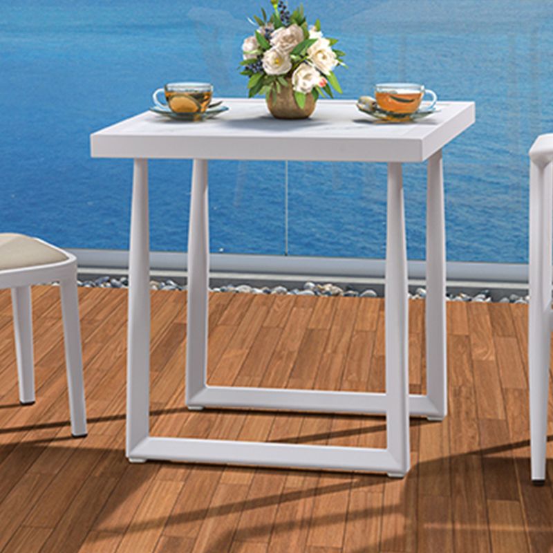 Industrial Fire Resistant Side Table Outdoor Aluminum Patio Table