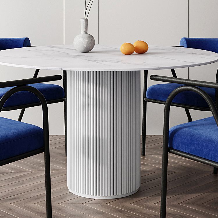 Modern 1/5 Pieces Dining Set Round Stone Dining Table for Dining Room