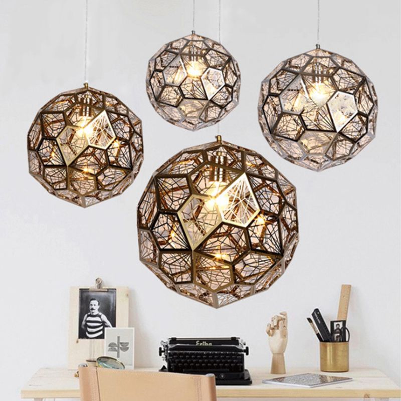 1-Light Metal Suspended Lighting Fixture Contemporary Pendant Light Kit for Dining Room
