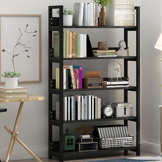 Open Multi-layer Bookshelf Modern Steel Wood Home Living Room Bookcase