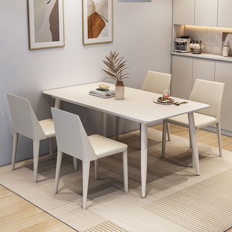 White Dining Room Table Sintered Stone Dining Table for Kitchen