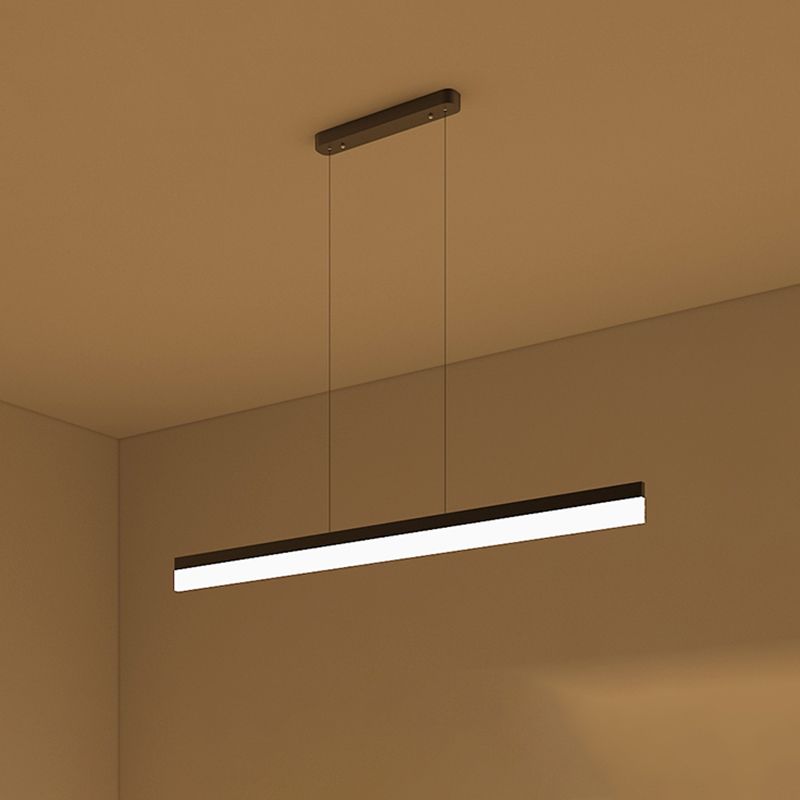 Nordic Modern Island Light LED Simple Rectangle Aluminum Pendant Light Fixture