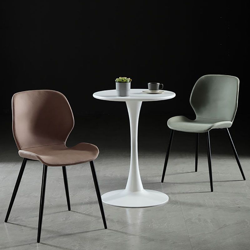 Moderne stijl keuken metalen eetstoelen wingback dineren armloze zijstoelen