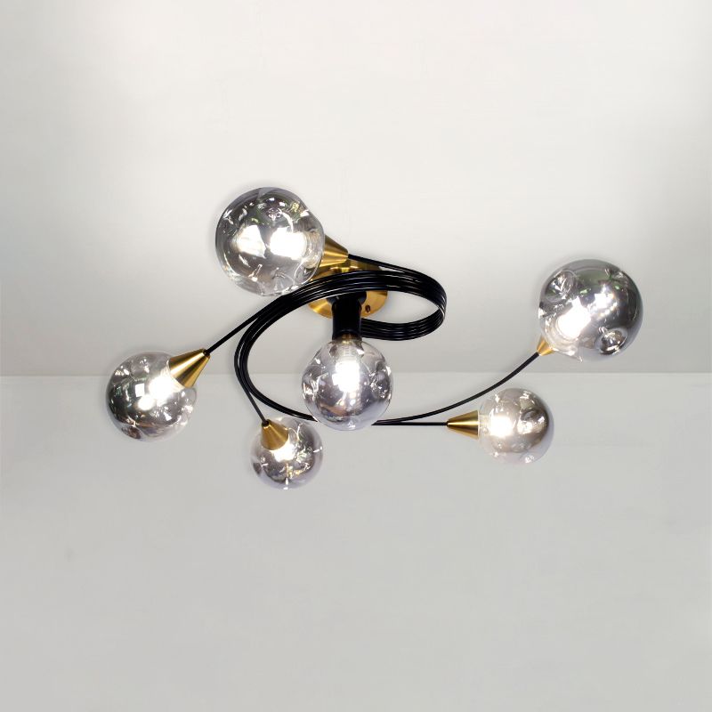 Luminaire semi-encastré en forme de verre, luminaire de plafond de style moderne