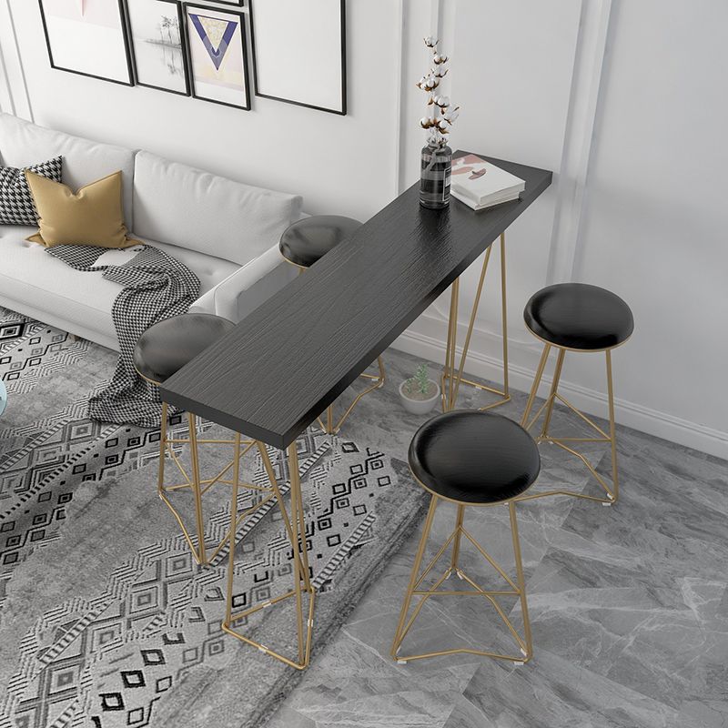 Traditional Luxury Dining Table Solid Wood Bar Table Rectangle Bar Table