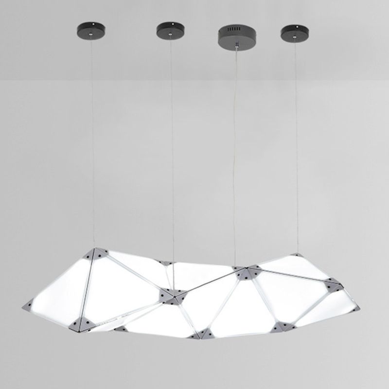 Postmodern Geometric Suspended Lighting Fixture Metallic Pendant Lighting Fixtures for Restaurant