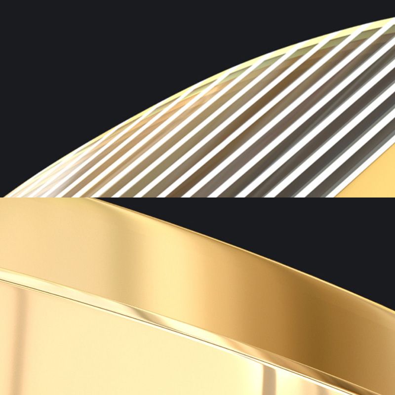 Lotus Leaf Shaped Acrylic Pendant Lamp Simplicity Brass LED Multiple Hanging Light for Stairs