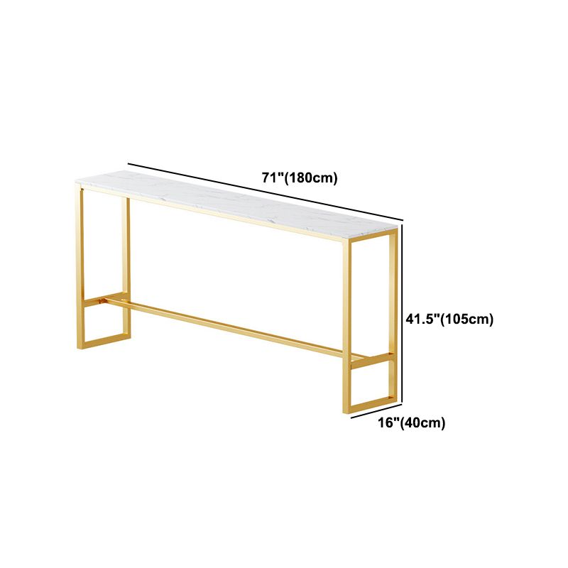 Glam Style 1/2/3 Pieces Bar Table Set Rectangle Bar Table with High Stools for Kitchen