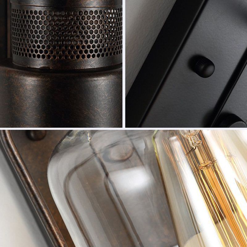 Vintage Industrieflasche Wandmontage Lichter Glas Flush Mount Montage Wandleuchte für Cafésgeschäft