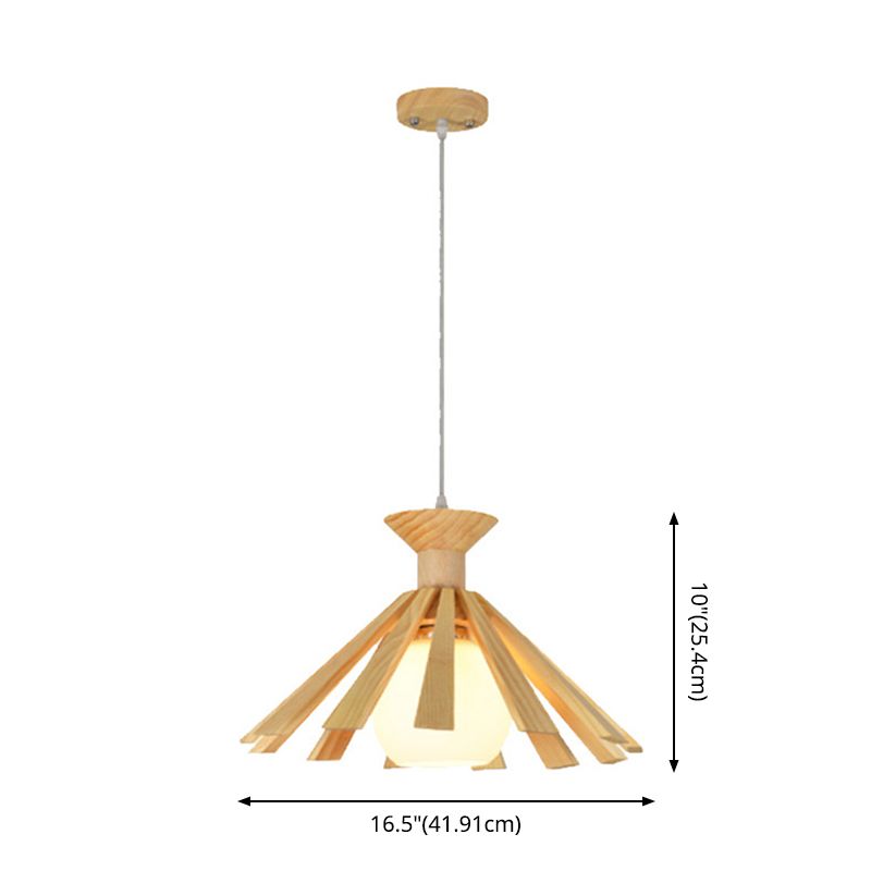 Hölzerne Single -Kopf -Ess -Kronleuchter -Log -Deckenschalen anheigendem Himmellicht des japanischen Stils