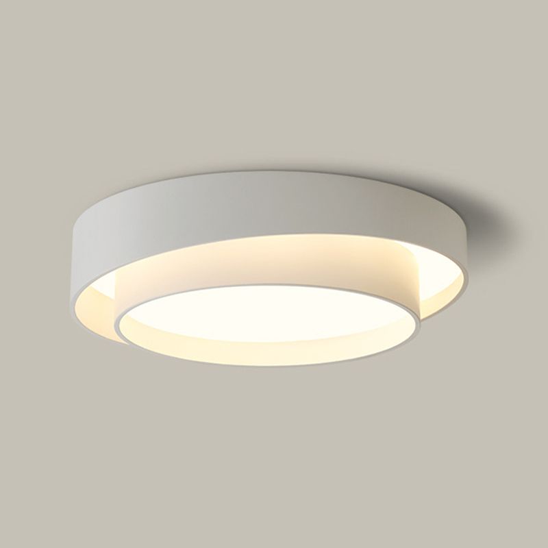 Nordic Round Flush Mount Metal LED Ceiling Light Fixture for Bedroom