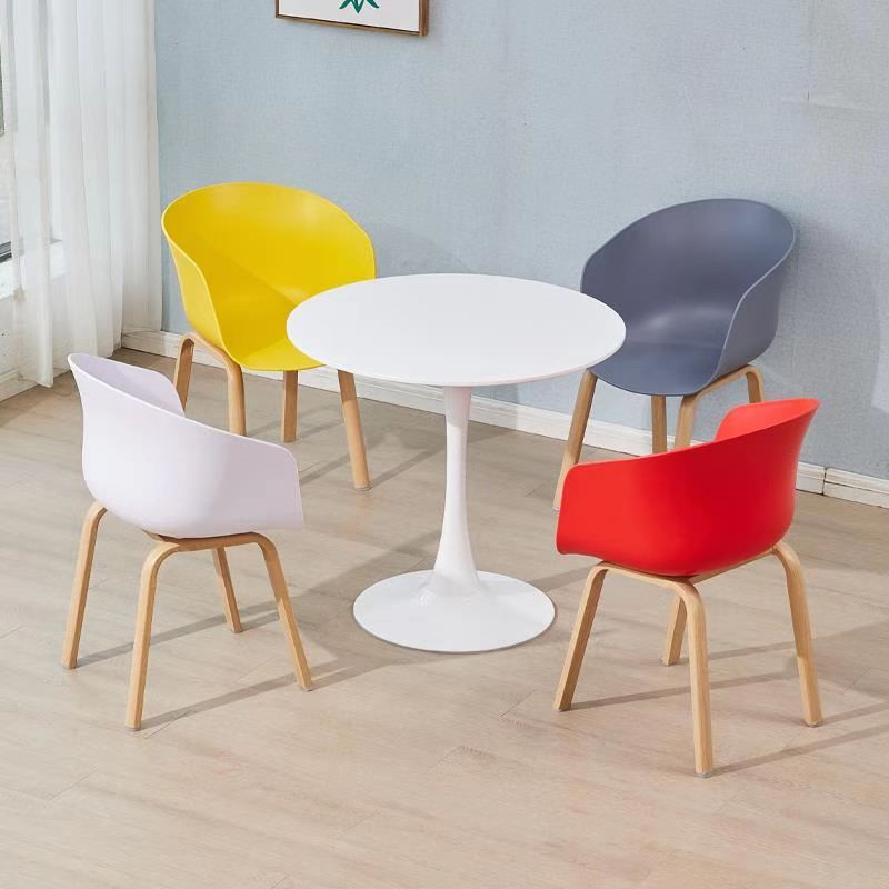 Modern Round Dinette Table Tulip Base Dining Table for Restaurant
